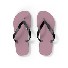 Dark Pink Flip Flops Mens Womens Soft Cushioned Summer Sandals