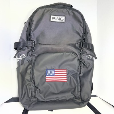 PING リュック　ブラック　グレー　未使用品 PING USA FLAG AC BKPK214 Gunmetal Black 8 Pocket Backpack Laptop