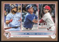 2022 Topps Gold AL HR Leaders Vladimir Guerrero Jr Shohei Ohtani Perez /2022