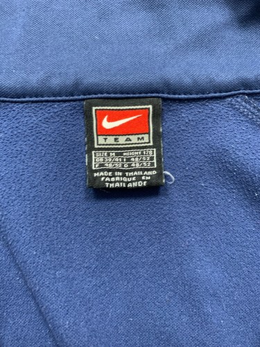 Vintage Nike Team Zip Track Jacket Logo Drill 1990s Hombres Talla M Azul - Imagen 8 de 24