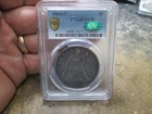 1860 O SEATED LIBERTY DOLLAR IN PCGS CAC VERY FINE CONDITION