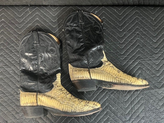 Rare Dan Post Snake Skin Python Leather Western C… - image 2
