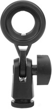 Microphone Holder, Portable Anti Vibration Mic Stand Adapter, Black