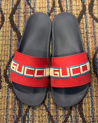 Gucci St. Nastro Slides Gucci Gucci Slides Men St. Nastro Sport | Grailed main image 3