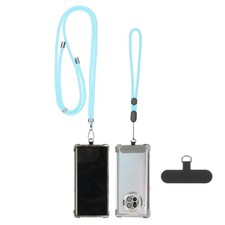 1Set Universal Phone Lanyard with Patch for Most Smartphones, Blue