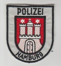 Polizei HAMBURG  -- weiß -- Stoffabzeichen