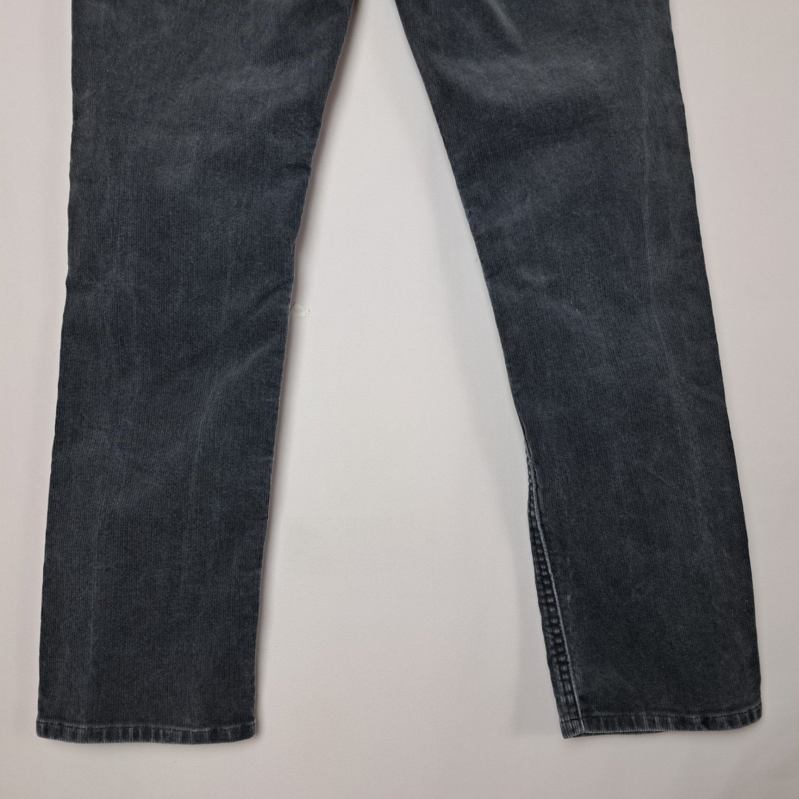 Quiksilver Corduroy Pants Mens 28x27 Gray Straight Tapered Fit 5 Pocket Stretch