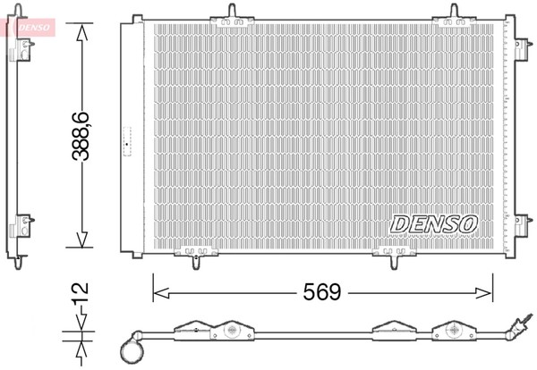 Denso Kondensator Klimaanlage DCN21030 FüR CitroËN Elysee 9674994280 Peugeot 301-image