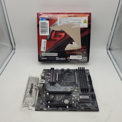 ASRock AM4 AMD B550 SATA 6Gb/s Micro ATX AMD Motherboard B550M Phantom Gaming 4