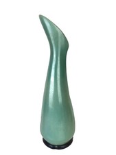 1974 Frankoma Vase V-6 Signed by Grace Lee Frank 14" Tall Turquoise