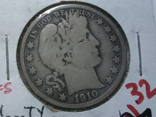1910-P Barber Half Dollar