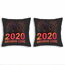Set of 2 Decorative Throw Pillow Covers 18x18in - Vibrant Abstract Design