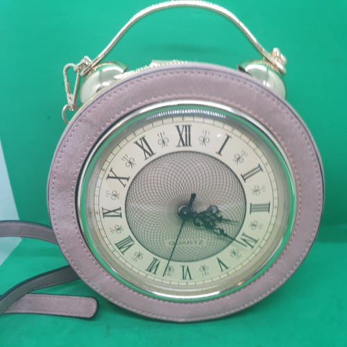 Mujer Redondo Forma de Reloj Cremallera Elegante Bolso de Mano Cartera Bolso de Hombro Regalo - Imagen 3 de 9