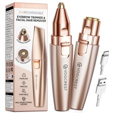 VG VOGCREST Eyebrow  Facial Trimmer: 2 in1 Rechargeable Rose Gold