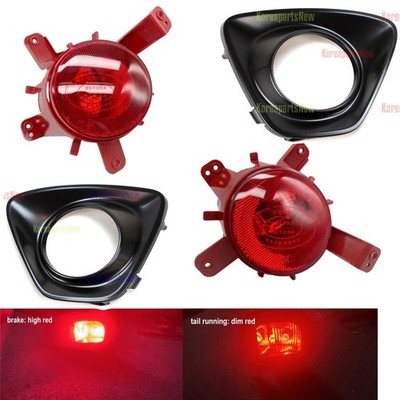 2-IN-1 IJDM LED REAR BUMPER TAIL BRAKE LAMPS W/BEZEL FOR 13-17 Veloster Turbo