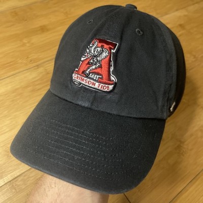 '47 Clean Up Alabama Crimson Tide Black Bama Retro Strapback Dad Cap Hat CLEAN