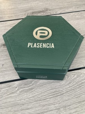 Plasencia Alma Del Fuerte I hexagonal Green Wooden Cigar Box Crafts Storage