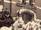 PHOTOGRAPH – HORSE DRAWN FIRE TRUCK- FORT HILL SQUARE BOSTON — photo 2