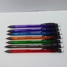 Paper Mate Write Bros Translucent Mechanical Pencils-Lot Of 7-0.7mm Lead-Eraser
