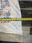 Vintage  White Cotton Tablecloth Blue Flowers 63”x50” — photo 10