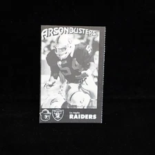 1987 Reggie McKenzie L.A. Raiders Arsonbusters Color-Grams Smokey Card #54