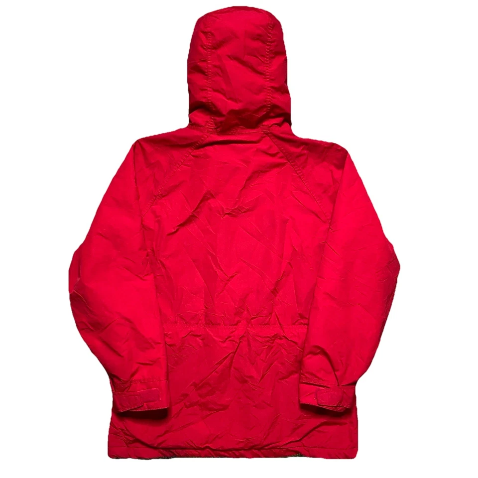 LL Bean Baxter государство парка средний молнии шерсти фланели винтажная куртка женщин красный 90-х - Изображение 2 из 4