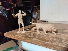 HTF 1960s Original AURORA TARZAN & LION JUNGLE ANIMAL Figures Playset