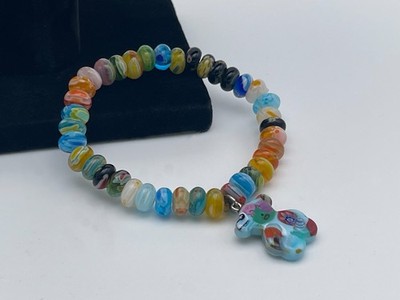 Nicht mehr produziert TOUS Karneval Minifiore Armband Murano Lampwork & Millefiori Perlen RAR