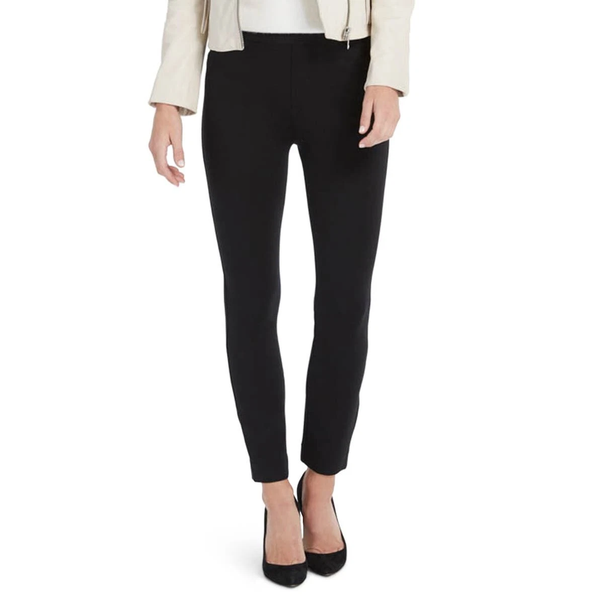 Tory Burch pantaloni skinny neri pantaloni conici gamba skinny ponte donna XS $185