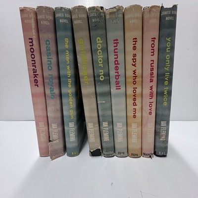Ian Fleming Collection of Books James Bond 9 Books Viking Macmillan Edition Rare
