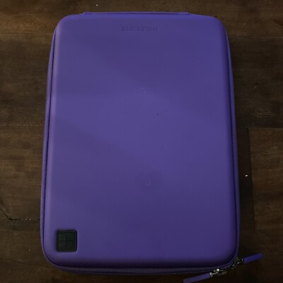 Moleskin ipad case, bright purple Hard case, zipper close,  New No Tags