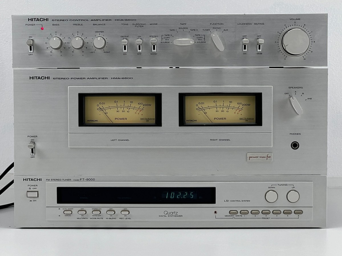 M9634 Lo-D ステレオコントロールアンプ HCA-6500 Hitachi HCA-6500 Pre Amplifier - HMA-6500 Power Amplifier - FT