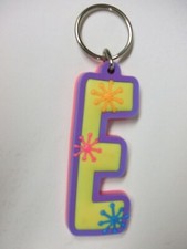 E - NEW-Colorful Name Key-chain Key-ring Name Bag Tag Gift - Yellow