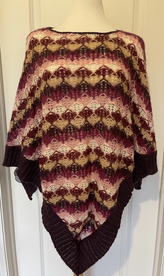 Capa Missoni Naranja Etiqueta Mohair Ganchillo Multicolor - Talla Única ~ Hecha en Italia ~ Foto 4 de 4