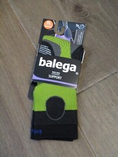 BALEGA NON-SKID SUPPORT QUARTER SOCKS IN LIGHT GRAY/ BLACK SIZE XL NEW