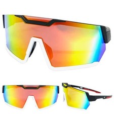 Classic Retro WRAP AROUND Biker Cycling Fishing Shield SUN GLASSES Big Frame C2