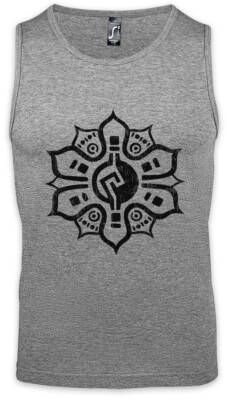 Aztec Flower I Herren Tank Top Aztecs Tattoo American Indians Tribe Symbol Sign