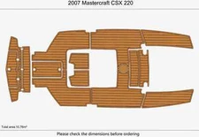 2007 Mastercraft CSX220 Cockpit Pad Boat EVA Foam Teak Deck Floor Mat Flooring