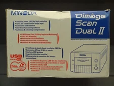 NEW Minolta Dimage Scan Dual II 35mm Image 2820dpi USB Slide Holder CD-Rom Power