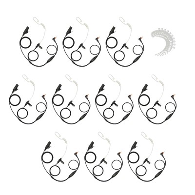 10 Units Compatible FBI Security Earpiece for Motorola WAVE TLK100 SL7590 SL500