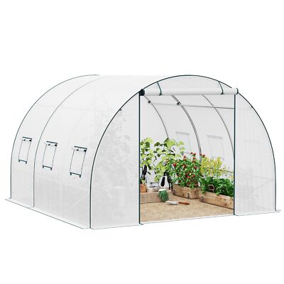 Gewächshaus Foliengewächshaus Balkon Tomatenhaus Winterfest mit Tür 6 Fenstern