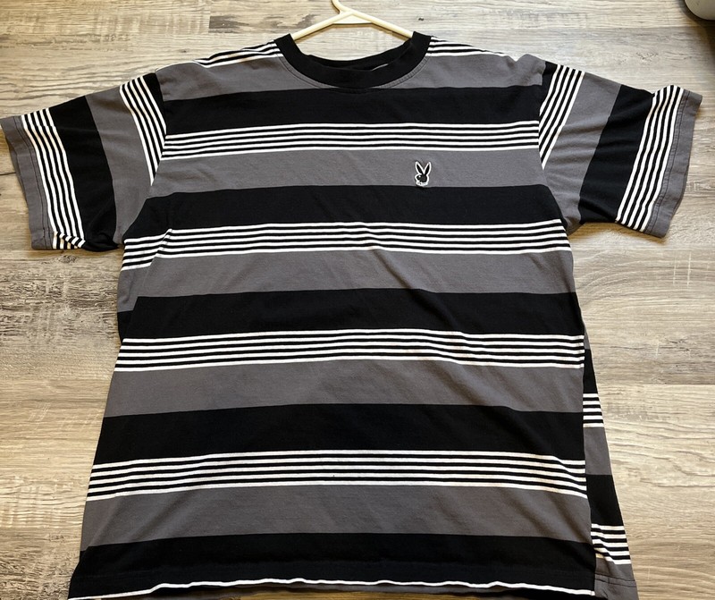 Striped Playboy Pacsun Shirt Sleeve Shirt Size Large  Cool Shirt !