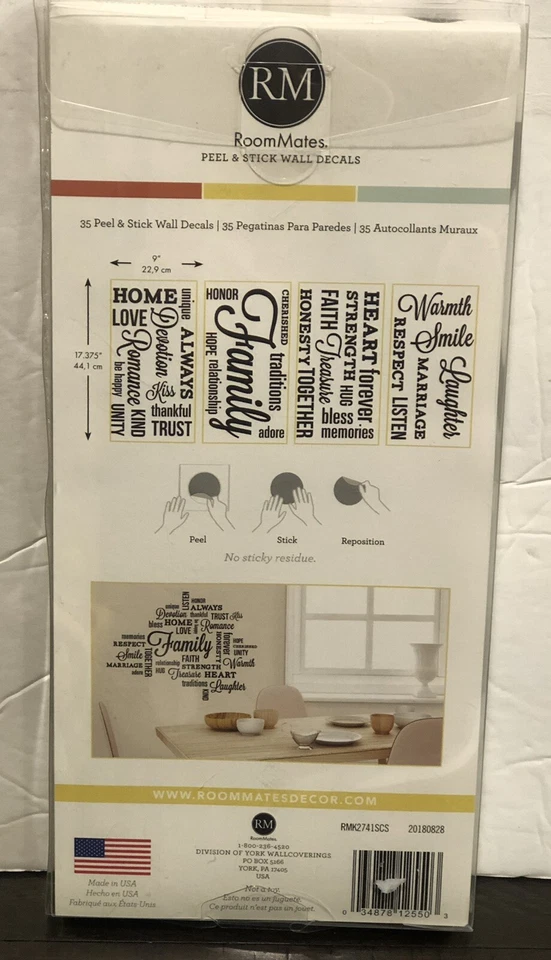 Room Mates Family Peel and Stick Wall Decals 35 - Image 3 of 4