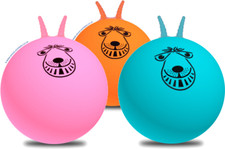Adult 66cm Space Hoppers Pack - Adults Teens with Retro Design Pink Orange Blue