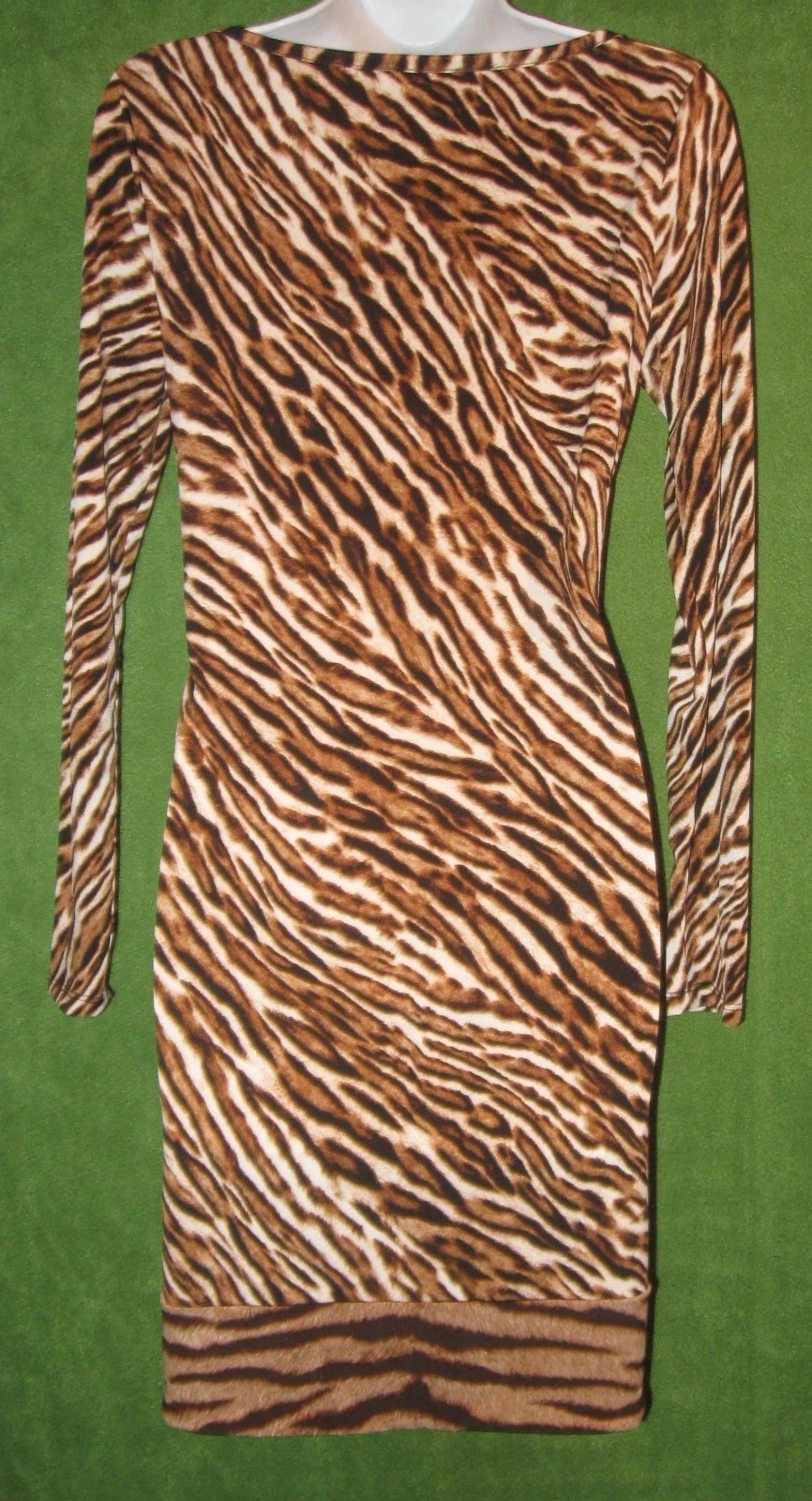 Abito sociale Michael Kors marrone stampa animalier jersey elasticizzato cambio S 4 6 $119