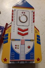 Suck UK Metal Rocket Shaped Lunch Box NWT