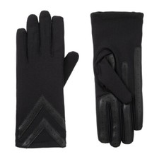 Isotoner Spandex 3-Button Length Chevron Gloves Style A30276