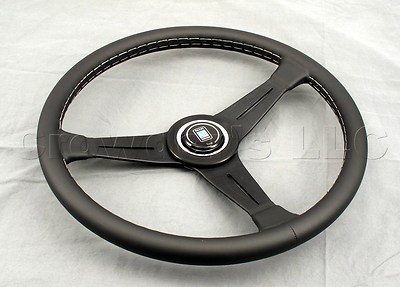 Nardi Classic Steering Wheel 390mm Black Leather Grey