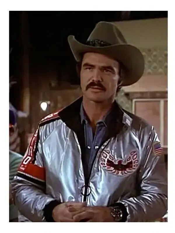 Hooper Firebird Satin Jacket Burt Reynolds Silver Trans Am Costume