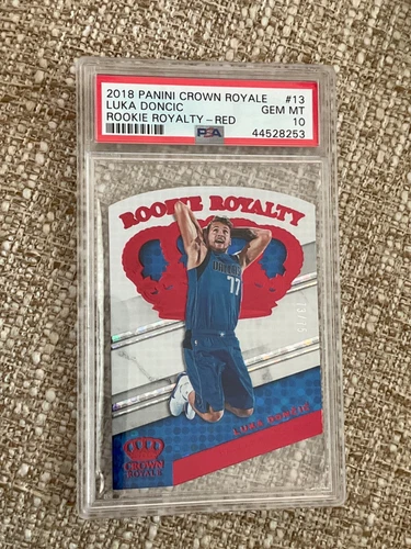 2018-19 Crown Royale LUKA DONCIC RC Rookie Royalty Red /75 PSA 10